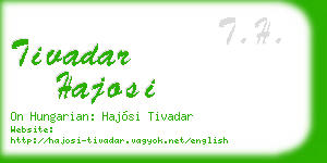 tivadar hajosi business card