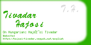 tivadar hajosi business card